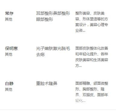 昆明延安醫(yī)院美容科醫(yī)生名單：